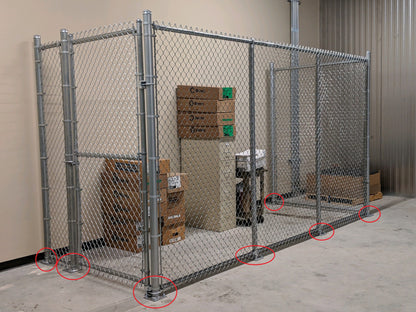 8" Sq. x 3/8" Galvanized Steel Plate for Plated Posts Fences