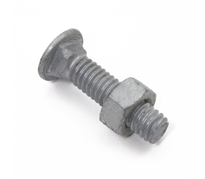 3/8" x 2" Galvanized Carriage Bolt for Chain Link Fences