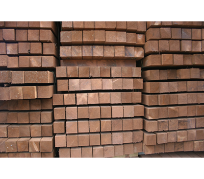 4" x 4" x 8' Treated & Stained Pine French Gothic Cut Post for Wood Fences