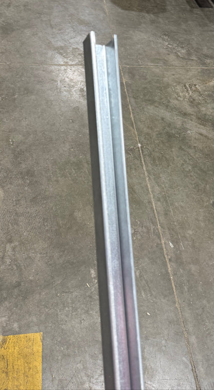 1-1/2" x 5-1/2" x 94-1/2" Steel Rail Insert for Vinyl Fences