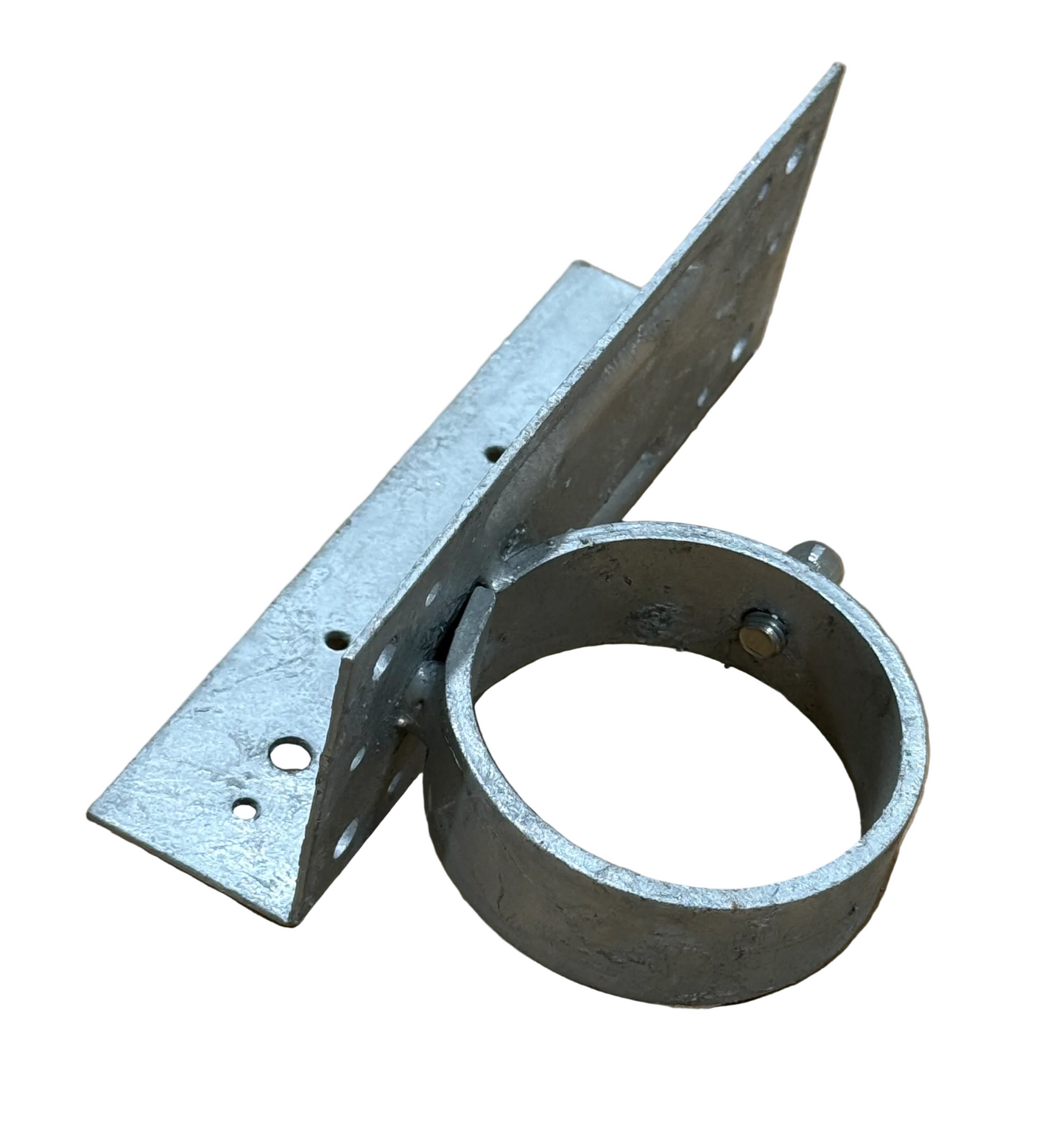 3" Right Hand Steel End Post Adapter for Wood Fences