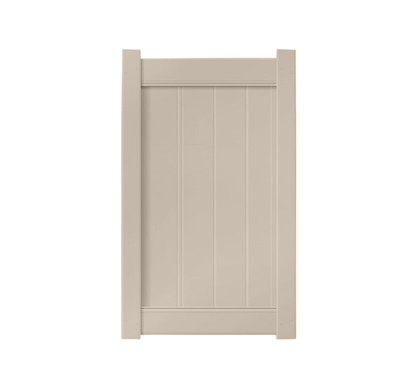 3' x 5' Sandstone Single Swing Vinyl Gate For Vinyl Fences