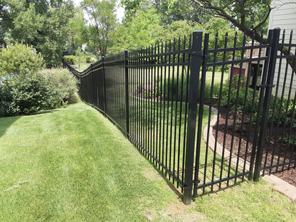 [50 Feet of Fence] 5' tall Ornamental Steel Spear Top Complete Fence Package