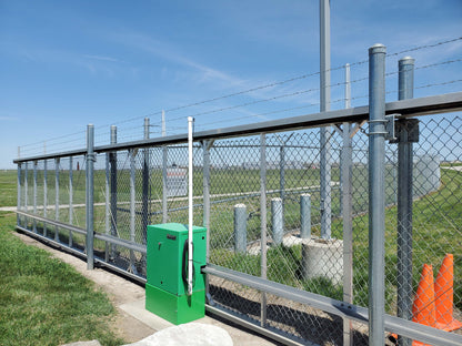 4" Round Post Bottom Guide Roller with Covers for Square Cantilever Gates