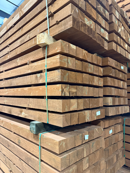 4" x 4" x 8' Treated & Stained Pine Post for Wood Fences
