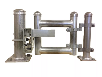 3" x 1-5/8" to 2" American Ultra Single Swing Latch for Chain Link Fence Gates