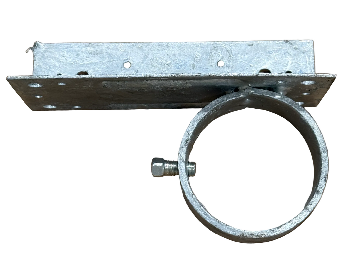 3" Left Hand Steel End Post Adapter for Wood Fences